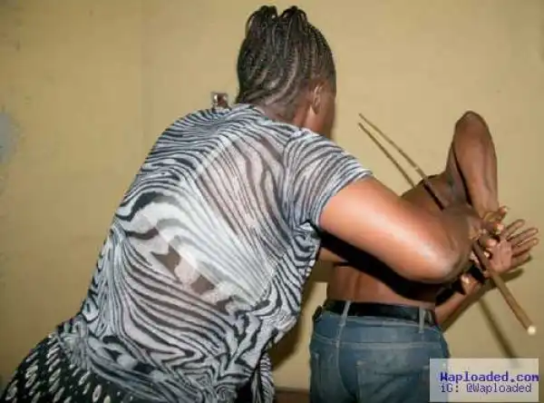 This Woman Beat Up Her Husband Because He Refused Her S.ex